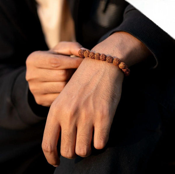 Euro Trendz 5 Mukhi Rudraksha Bracelet