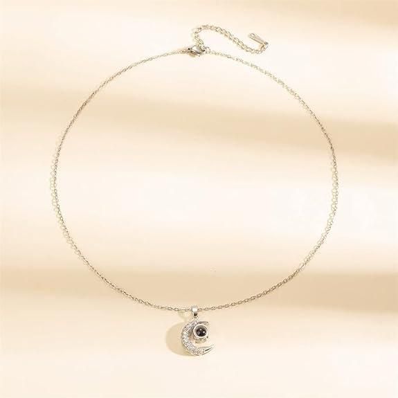 Euro Trendz Moon Projection Necklace