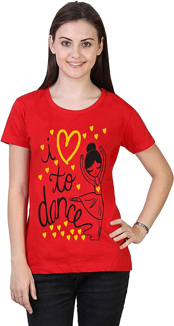 Euro Trendz Women's Cotton Printed T-Shirt