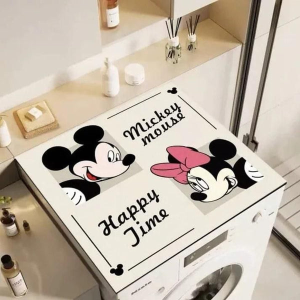 Euro trendz Cute Mickey & Minnie Washing Machine Top Cover