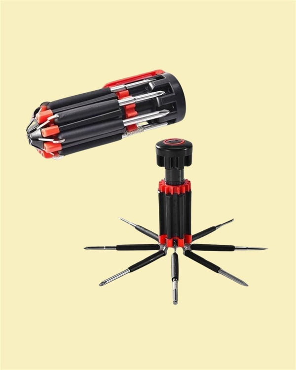 Euro Trendz Screwdriver- 8 in 1 Screwdriver Interchangeable Bits Tool Set