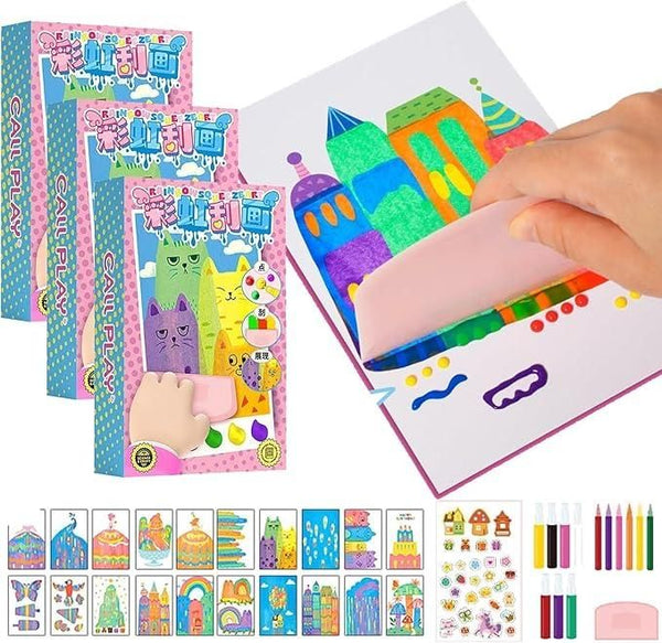 Euro Trendz Rainbow Dot Painting Art Kits (105 pcs / 3 Box)